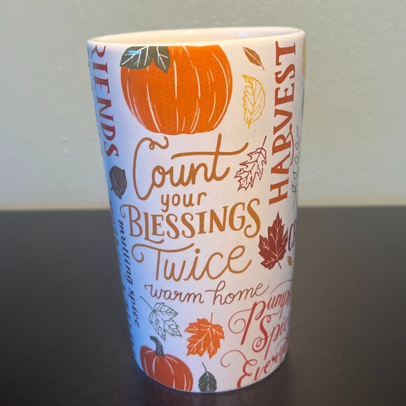 CELEBRATE FALL TOGETHER Tall Ceramic Autumn Theme Coffee Tea Mug - Picture 5 of 11